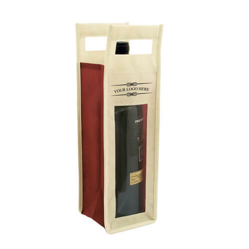 Saco para garrafa personalizado, em TNT de 80g