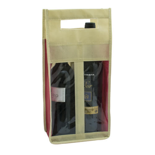 Saco prenda personalizado em TNT 80g para 2 garrafas