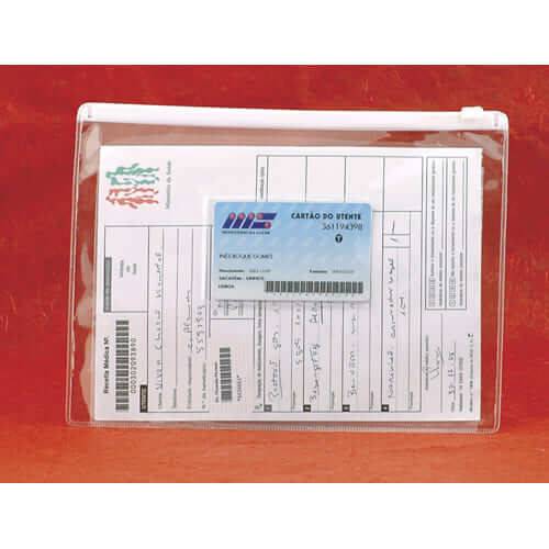 Pasta porta-documentos A5 em PVC, com fecho
