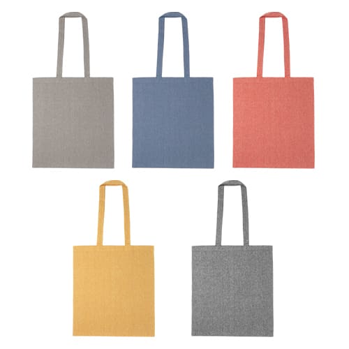 Saco de asas compridas em algodão reciclado 150gsm