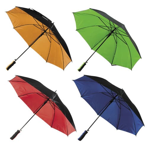 Guarda-chuva personalizado automático em poliéster bicolor, com cabo em EVA