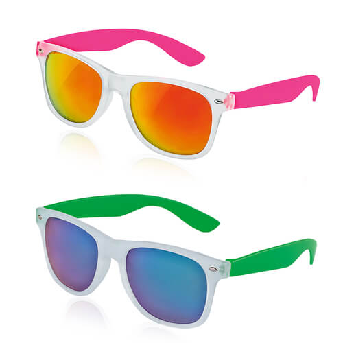 Óculos de sol Glow, lentes espelhadas com proteção UV400