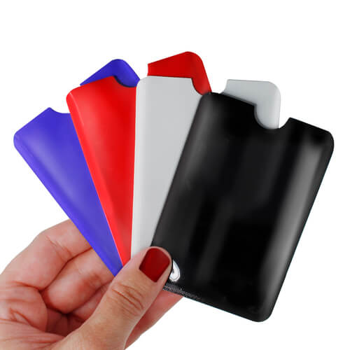 Porta-cartão em alumínio, com RFID