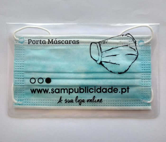 Bolsa porta-máscara personalizada - Transparente | SAM Brindes
