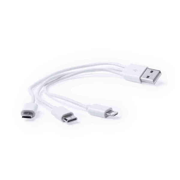 Cabo USB triplo para carregador