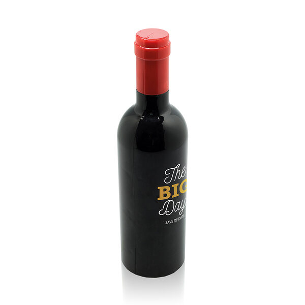 Set para vinho personalizado em forma de garrafa, com saca-rolhas, decantador e salva gotas