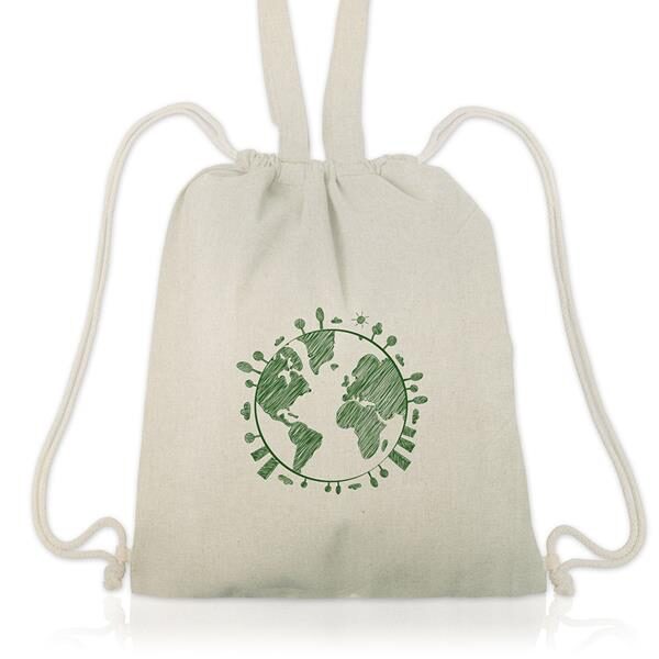 Saco mochila com alças 100 % algodão 140 gramas/m2