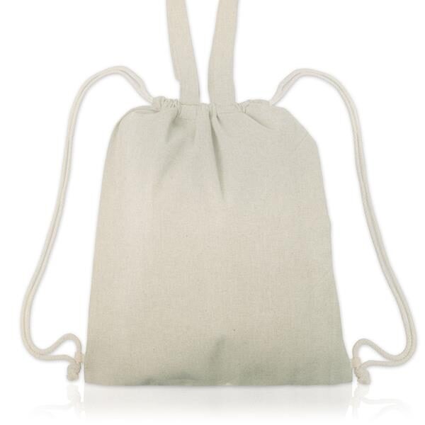 Saco mochila com alças 100 % algodão 140 gramas/m2