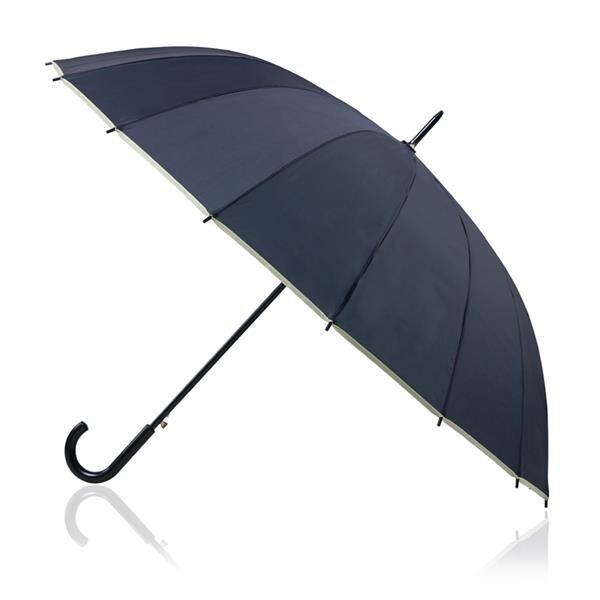 Guarda-chuva automático personalizado em poliéster, com cabo em madeira