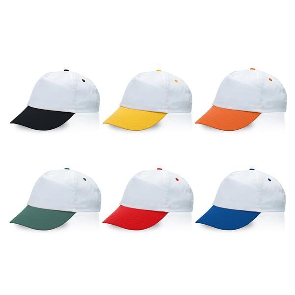 Boné bicolor em algodão/poliéster, para adulto